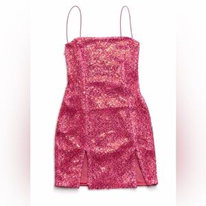 New pink | Sequin mini dress XS